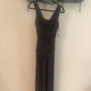 Dark grey long formal dress.